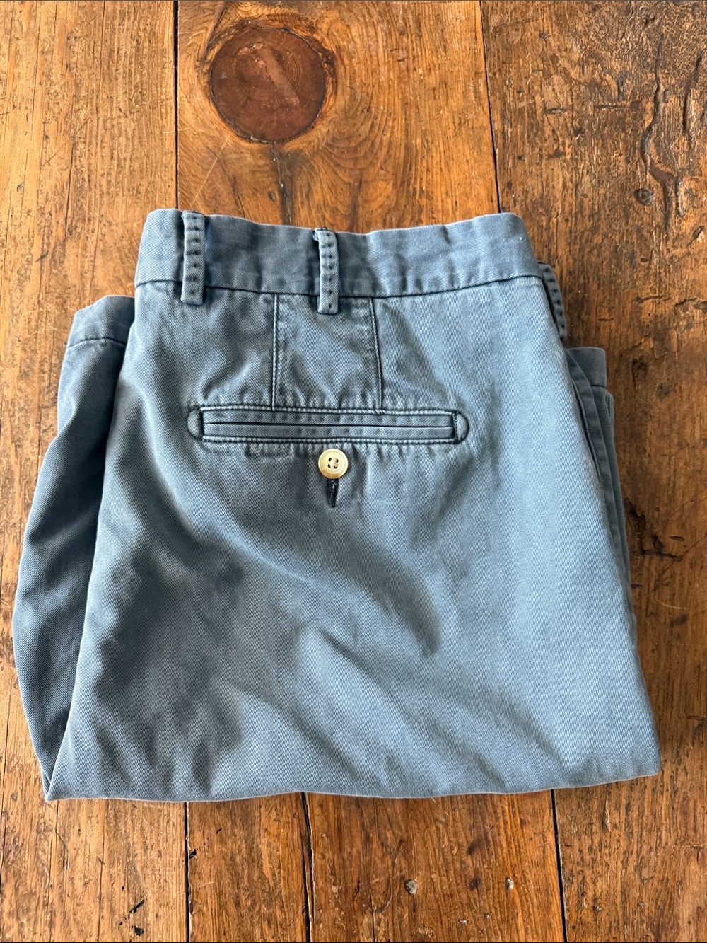 Peter Millar Blue Sand Washed Chino Shorts 9" Inseam Size 34